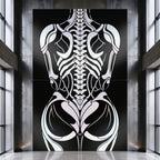 ARMATA | Biomechanical Female Exoskeleton Op Art | Sci-Fi Multi-Print Luxury Wall Art | 1-Of-1