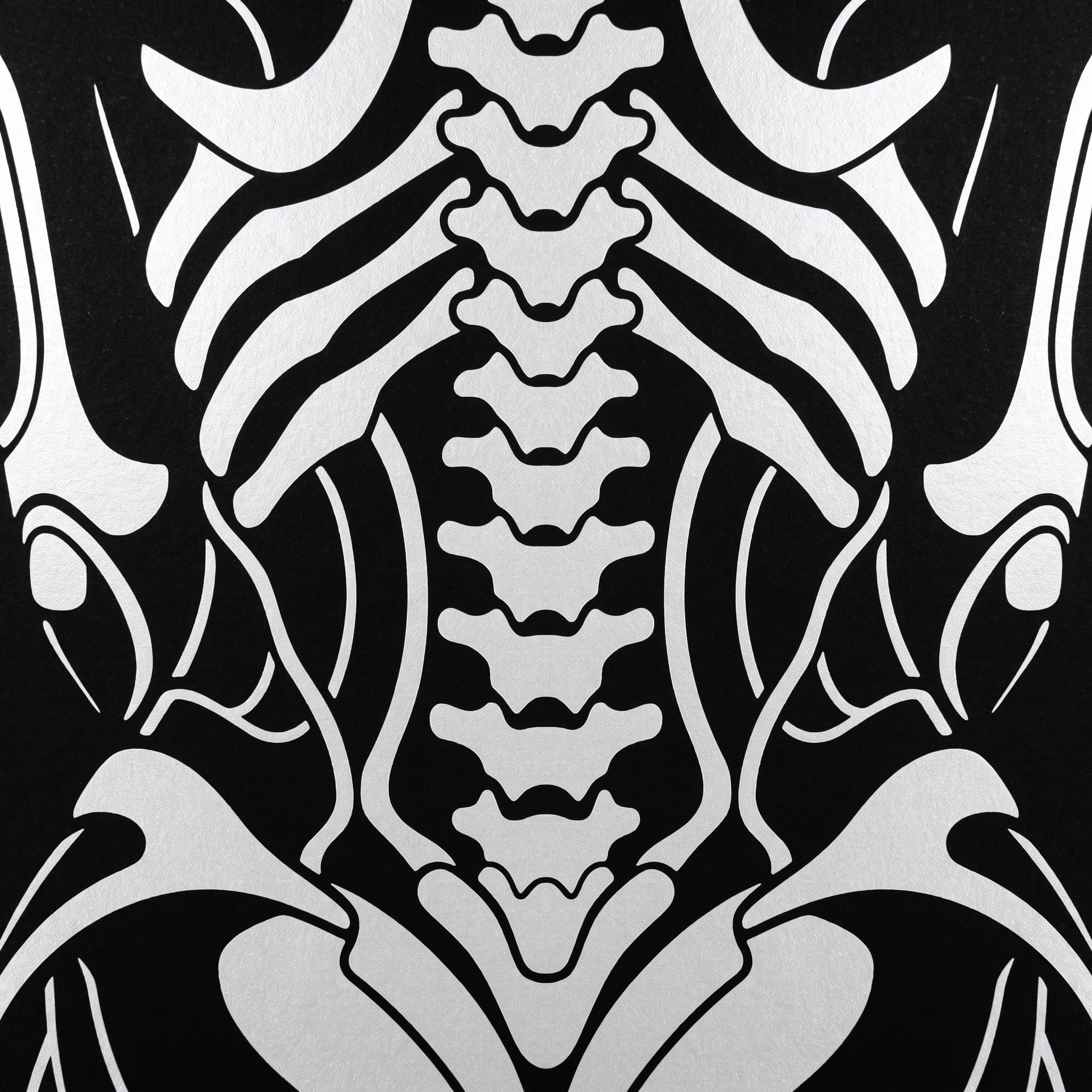 ARMATA | Cybernetic Skeletal Female Body Op Art Print | Luxury Sci-Fi Wall Art