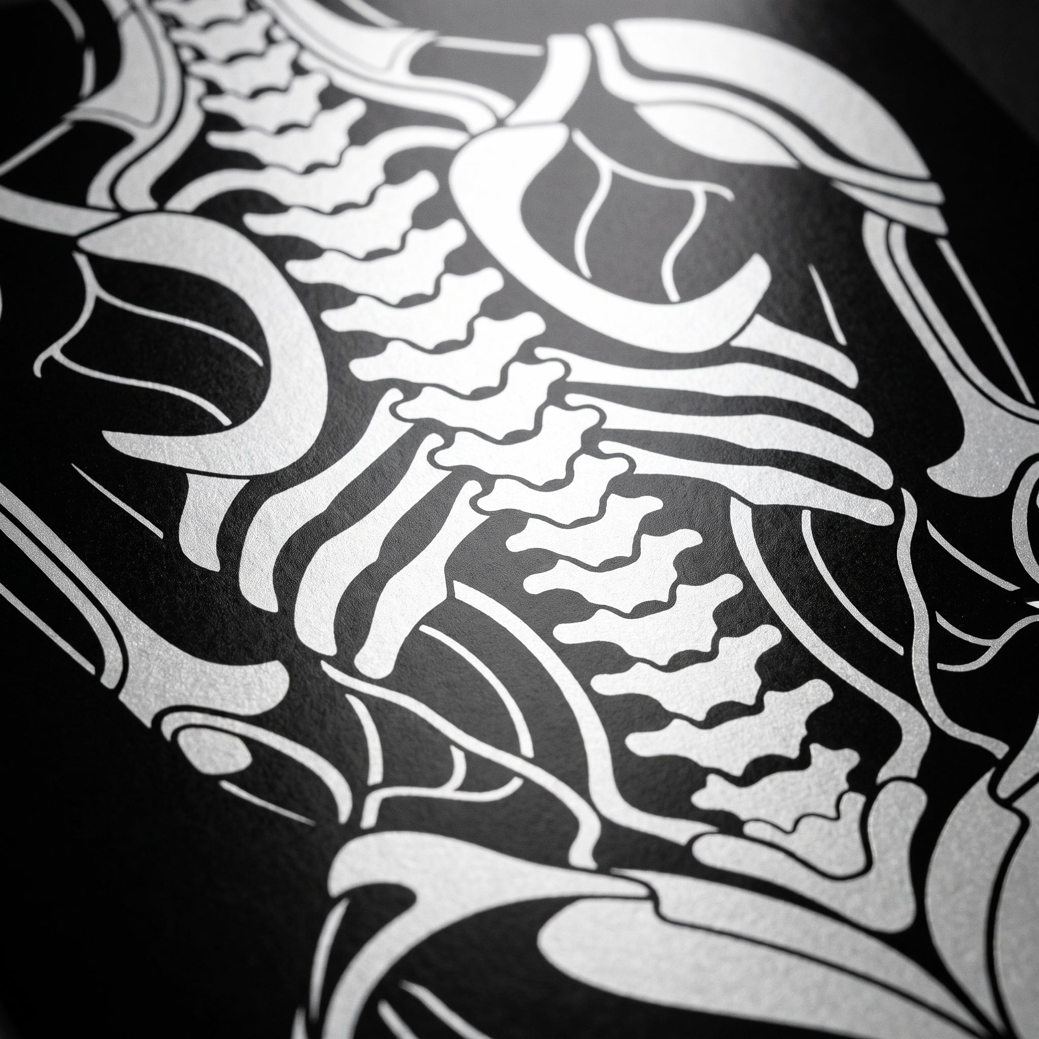 ARMATA | Cybernetic Skeletal Female Body Op Art Print | Luxury Sci-Fi Wall Art