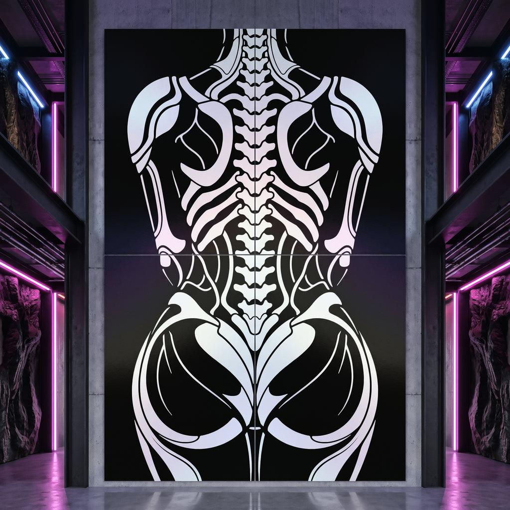 ARMATA | Biomechanical Female Exoskeleton Op Art | Sci-Fi Multi-Print Luxury Wall Art | 1-Of-1