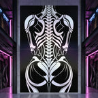 ARMATA | Biomechanical Female Exoskeleton Op Art | Sci-Fi Multi-Print Luxury Wall Art | 1-Of-1
