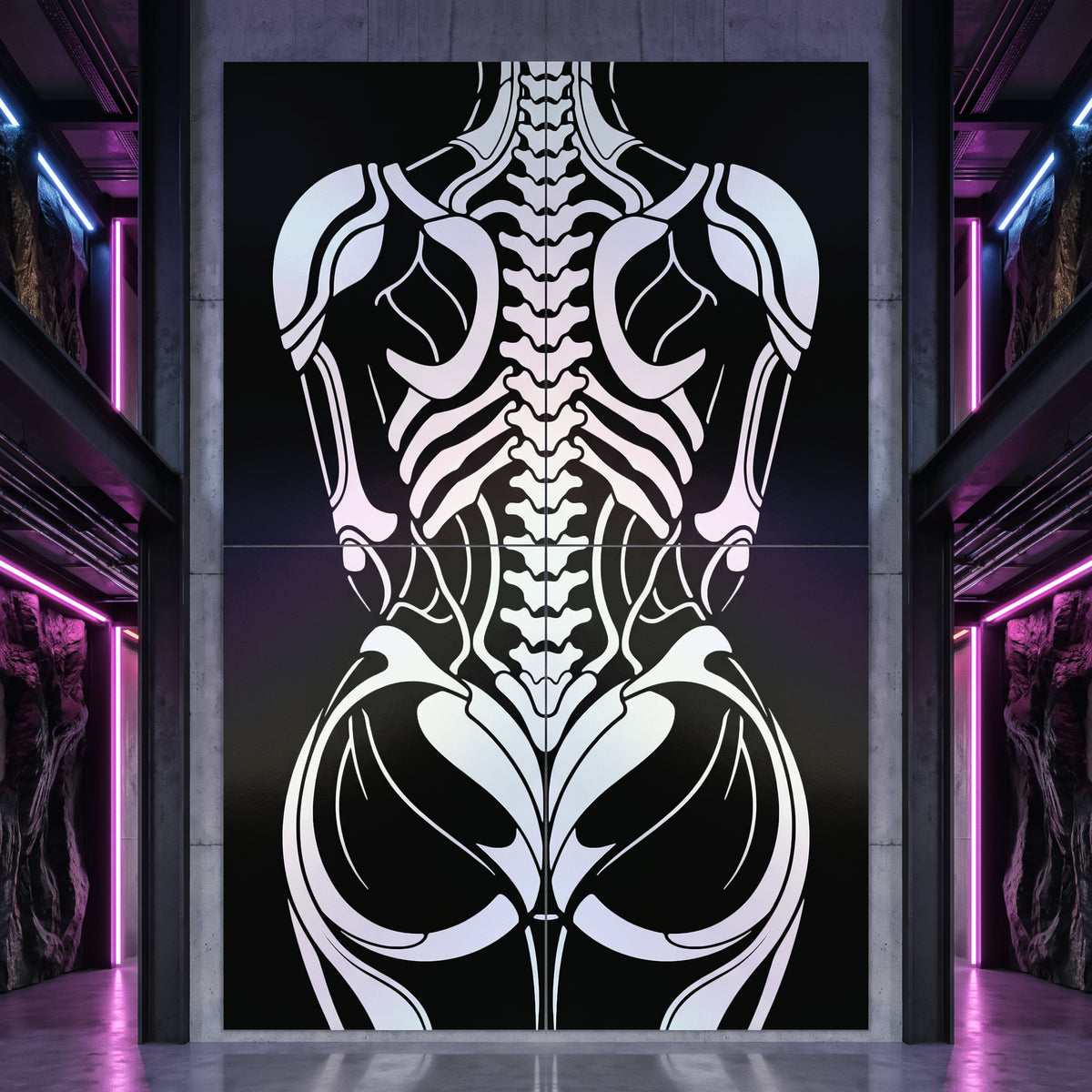 ARMATA | Biomechanical Female Exoskeleton Op Art | Sci-Fi Multi-Print Luxury Wall Art | 1-Of-1