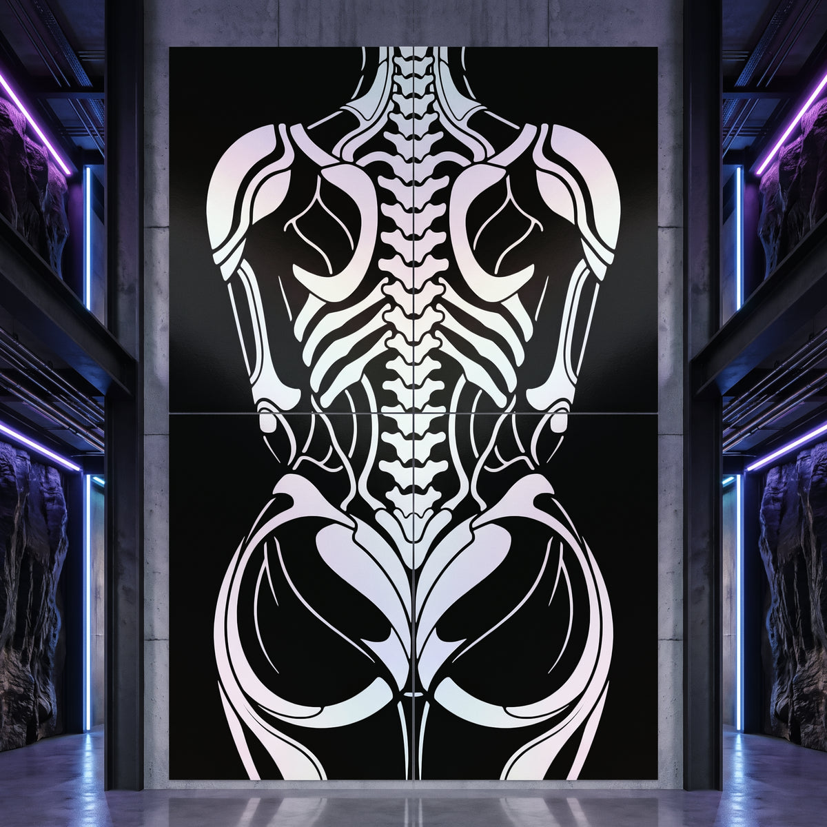 ARMATA | Biomechanical Female Exoskeleton Op Art | Sci-Fi Multi-Print Luxury Wall Art | 1-Of-1