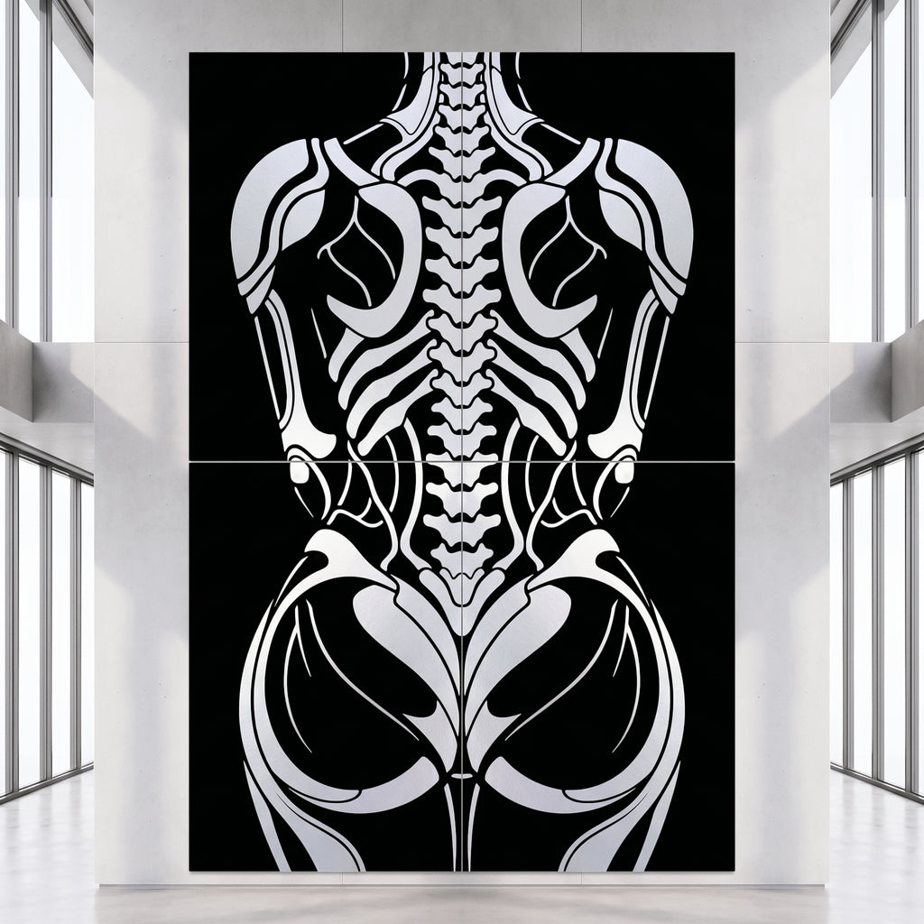 ARMATA | Biomechanical Female Exoskeleton Op Art | Sci-Fi Multi-Print Luxury Wall Art | 1-Of-1