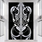 ARMATA | Biomechanical Female Exoskeleton Op Art | Sci-Fi Multi-Print Luxury Wall Art | 1-Of-1