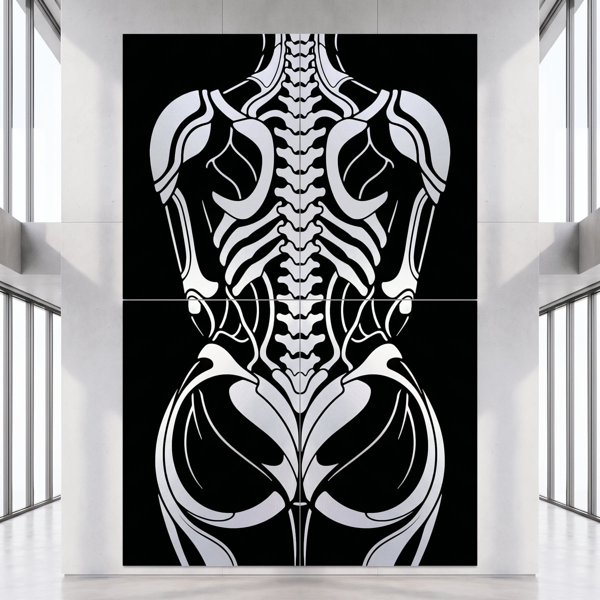 ARMATA | Biomechanical Female Exoskeleton Op Art | Sci-Fi Multi-Print Luxury Wall Art | 1-Of-1