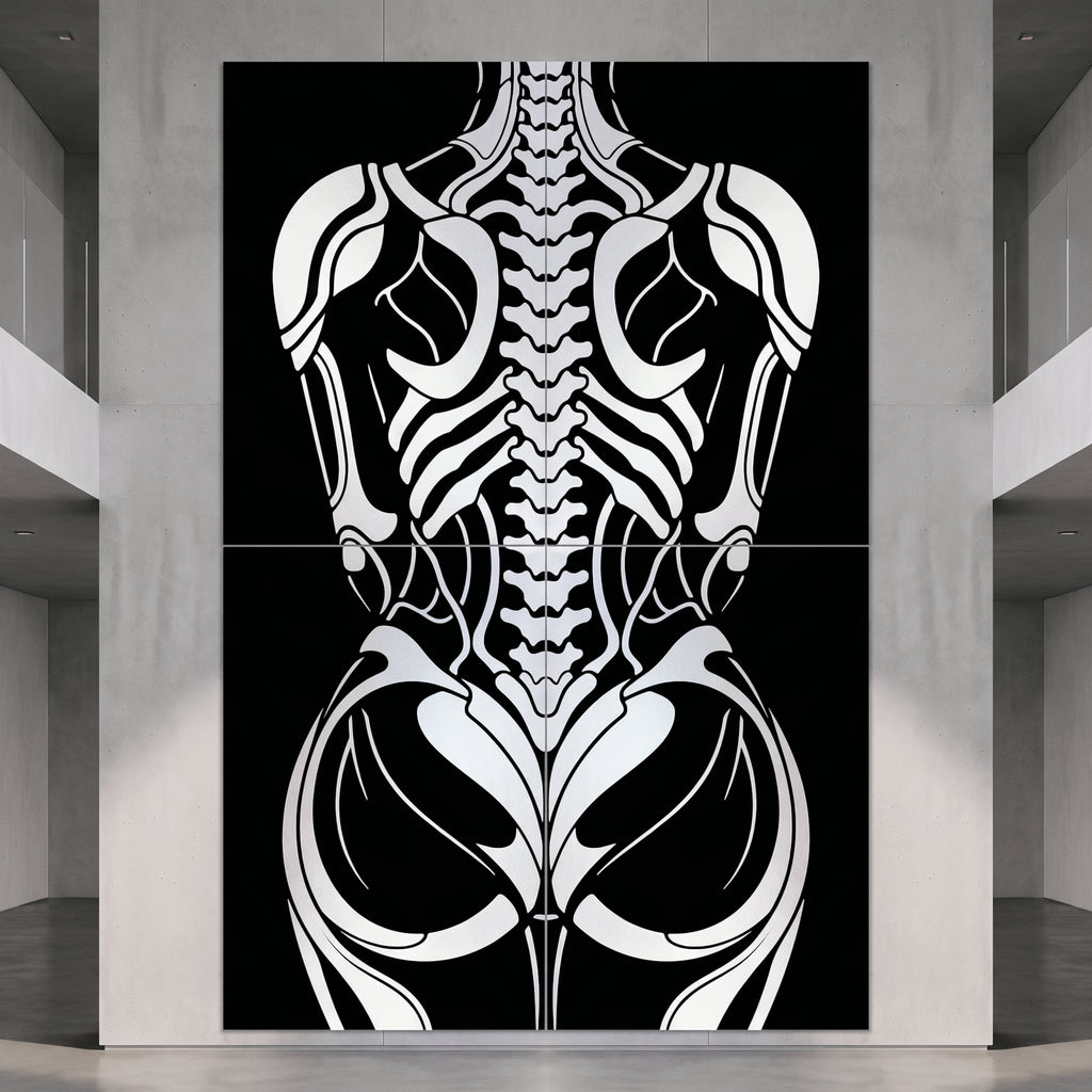 ARMATA | Biomechanical Female Exoskeleton Op Art | Sci-Fi Multi-Print Luxury Wall Art | 1-Of-1