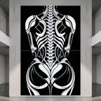 ARMATA | Biomechanical Female Exoskeleton Op Art | Sci-Fi Multi-Print Luxury Wall Art | 1-Of-1