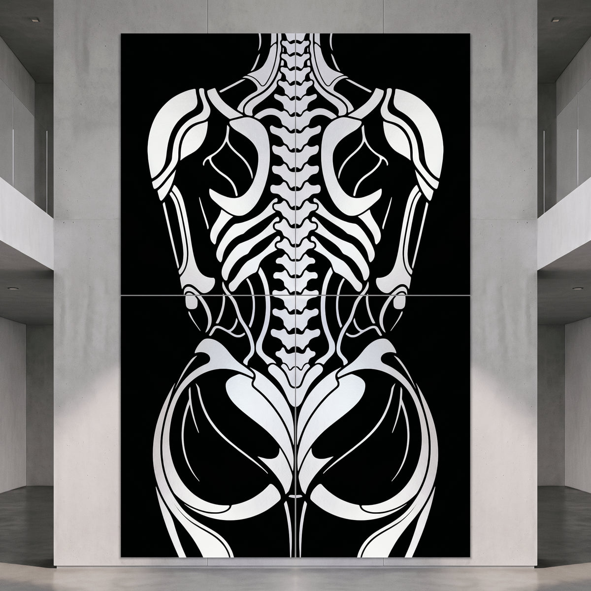 ARMATA | Biomechanical Female Exoskeleton Op Art | Sci-Fi Multi-Print Luxury Wall Art | 1-Of-1