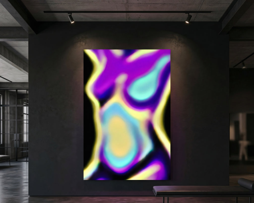 AURA | Abstract Female Neon Figure | 8K - 32K Prints