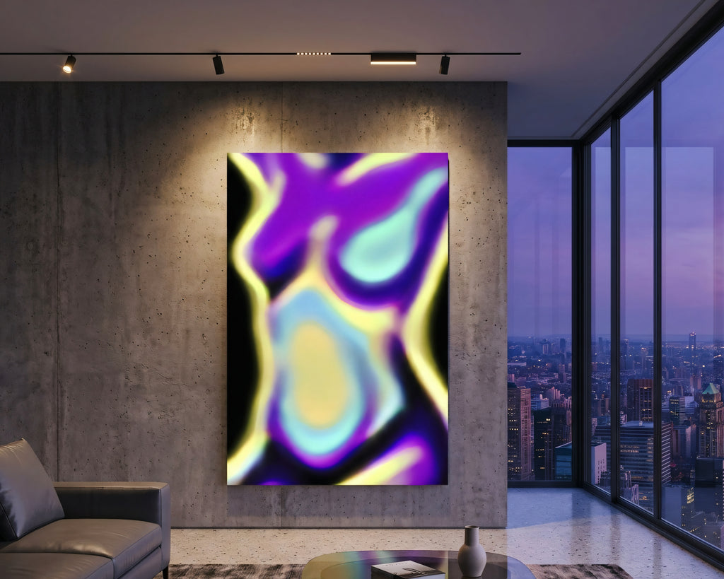 AURA | Abstract Female Neon Figure | 8K - 32K Prints