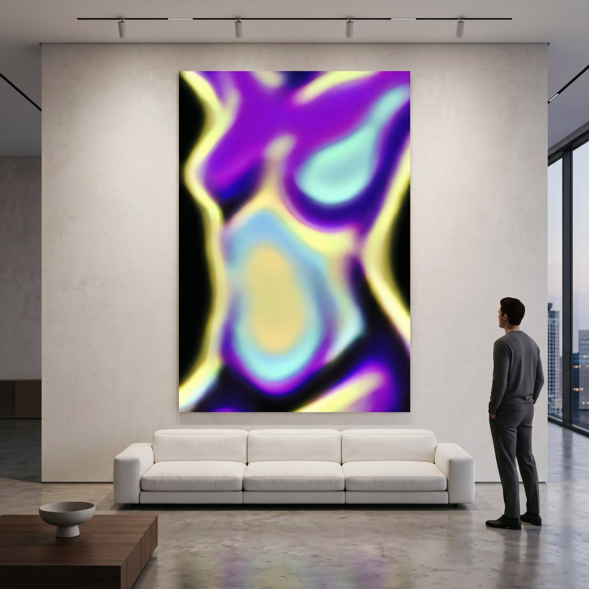 AURA | Abstract Female Neon Figure | 8K - 32K Prints