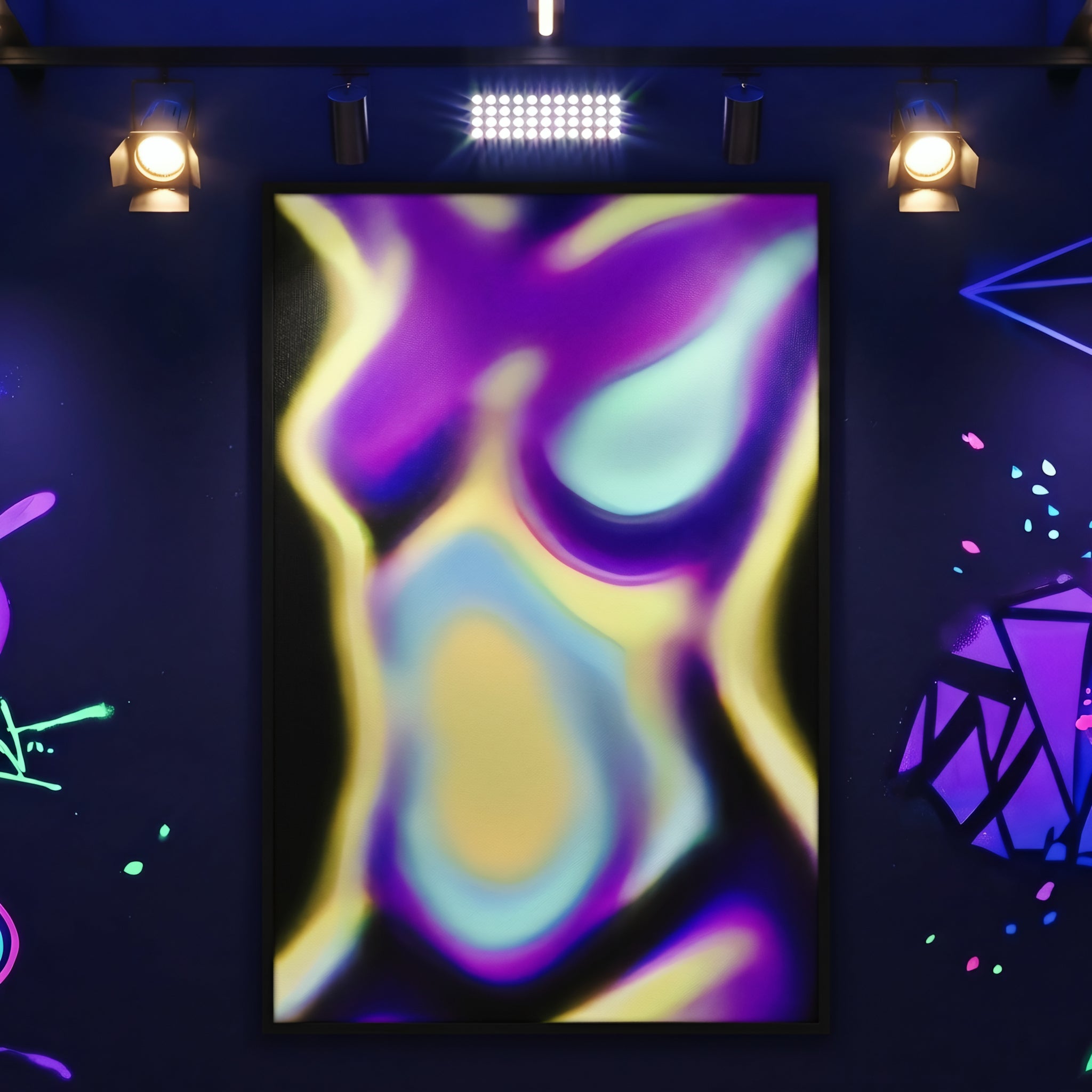 AURA | Abstract Female Neon Figure | 8K - 32K Prints