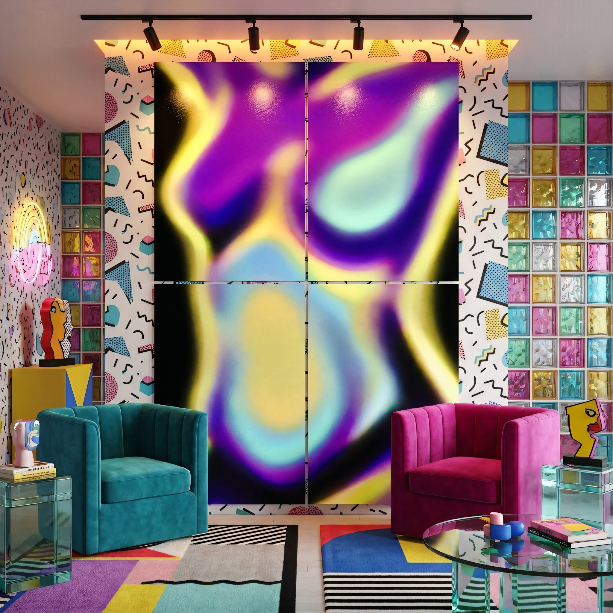 AURA | Abstract Female Neon Figure | 8K - 32K Prints
