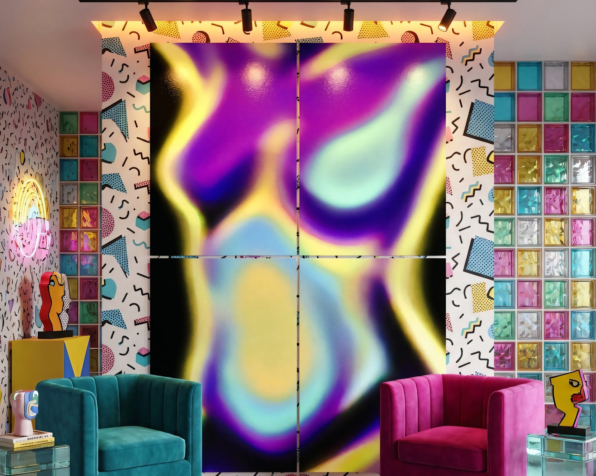 AURA | Abstract Female Neon Figure | 8K - 32K Prints