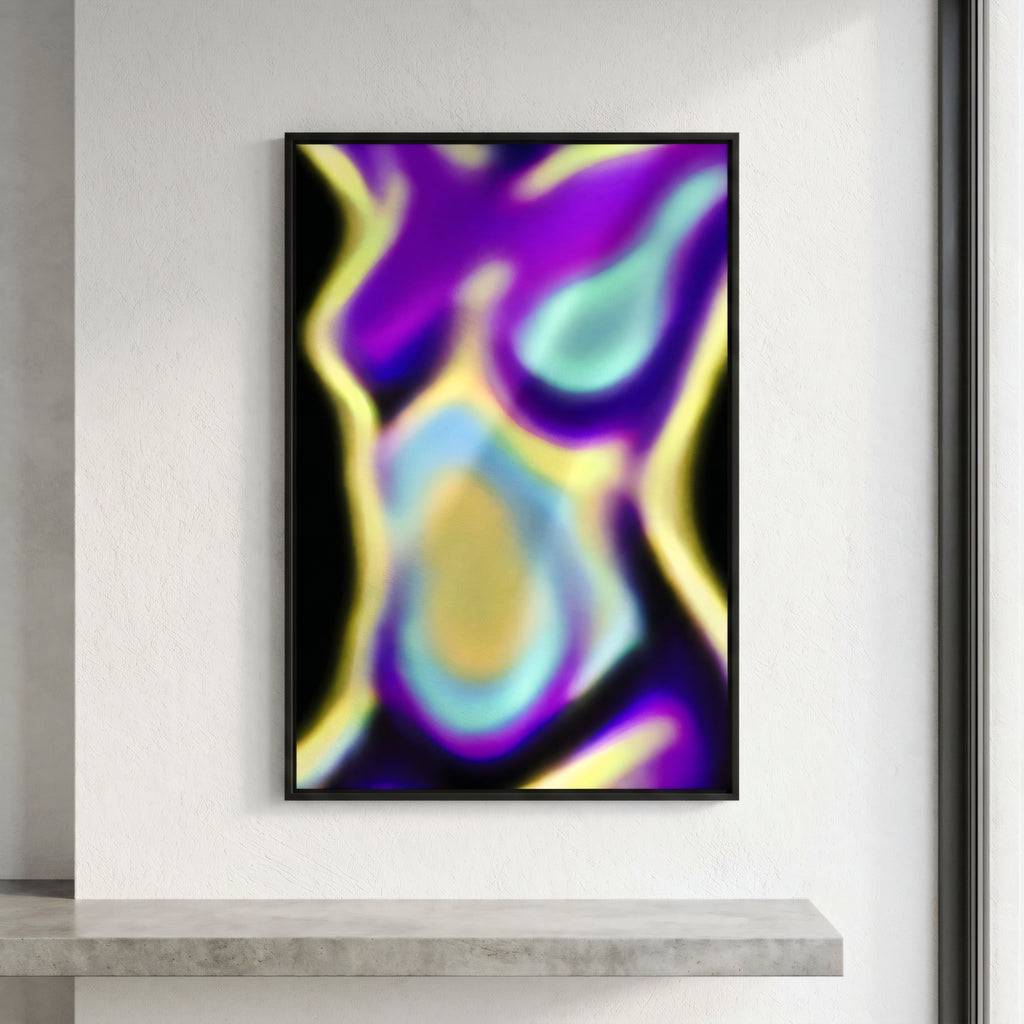 AURA | Neon Abstract Female Body | Luxury Wall Art Print