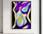 AURA | Neon Abstract Female Body | Luxury Wall Art Print