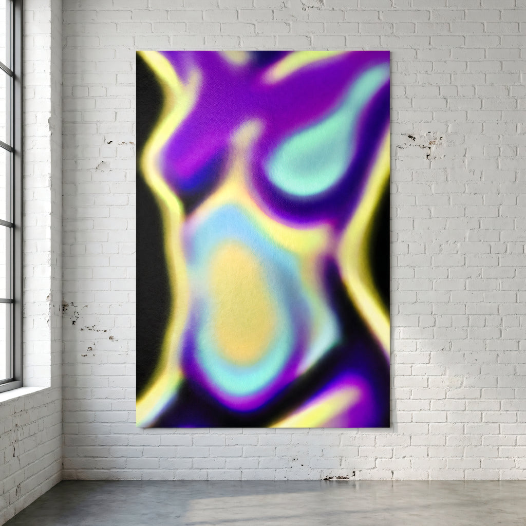 AURA | Neon Abstract Female Body | Luxury Wall Art Print