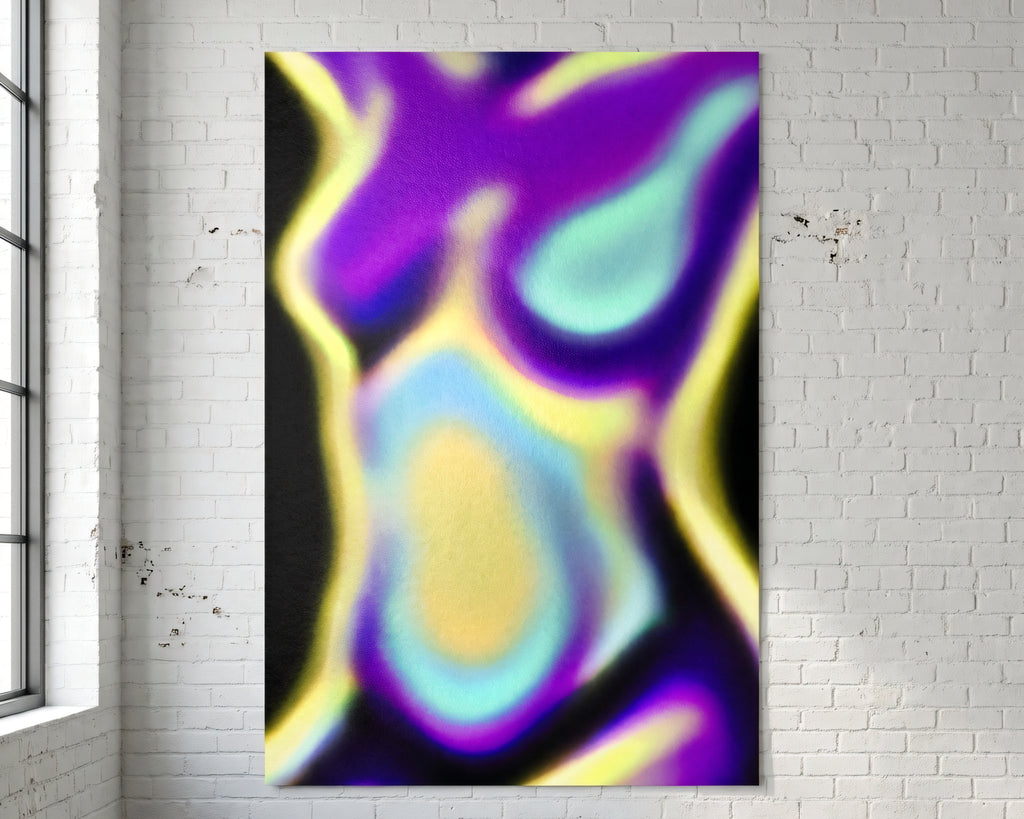 AURA | Neon Abstract Female Body | Luxury Wall Art Print