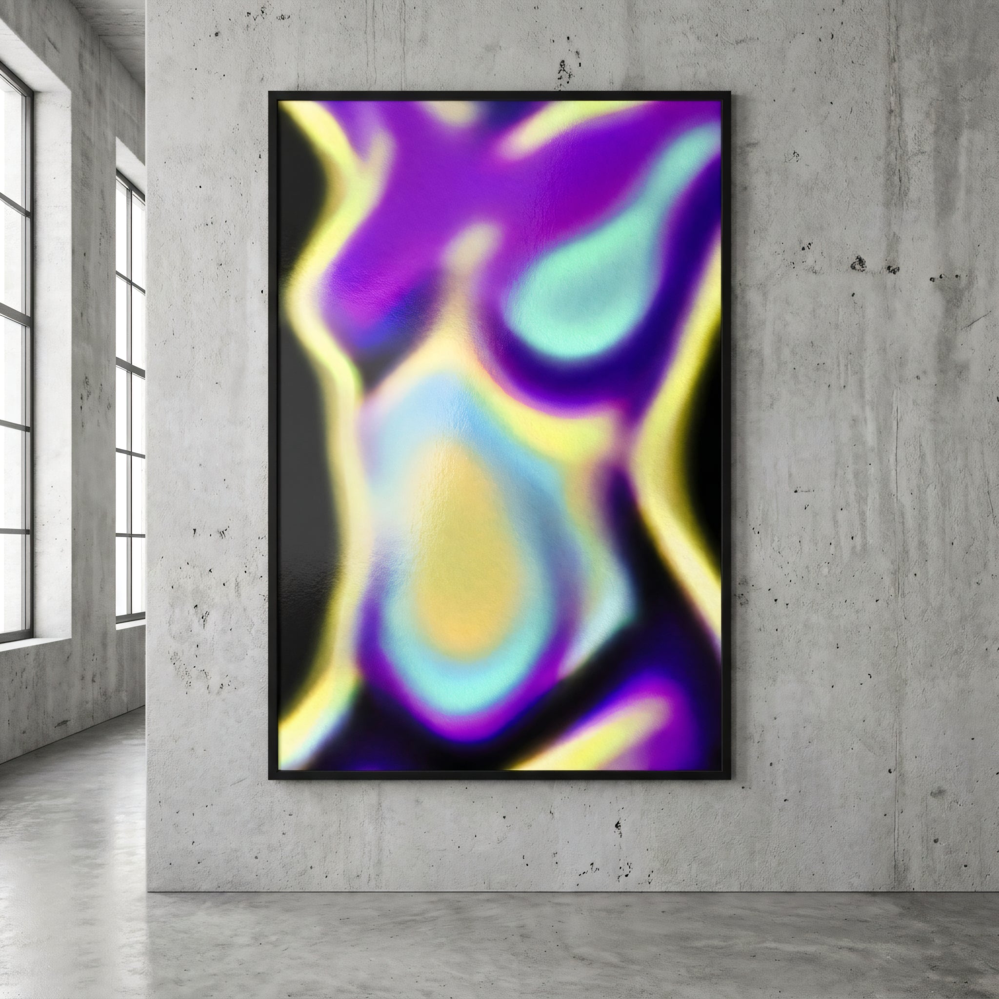 AURA | Neon Abstract Female Body | Luxury Wall Art Print
