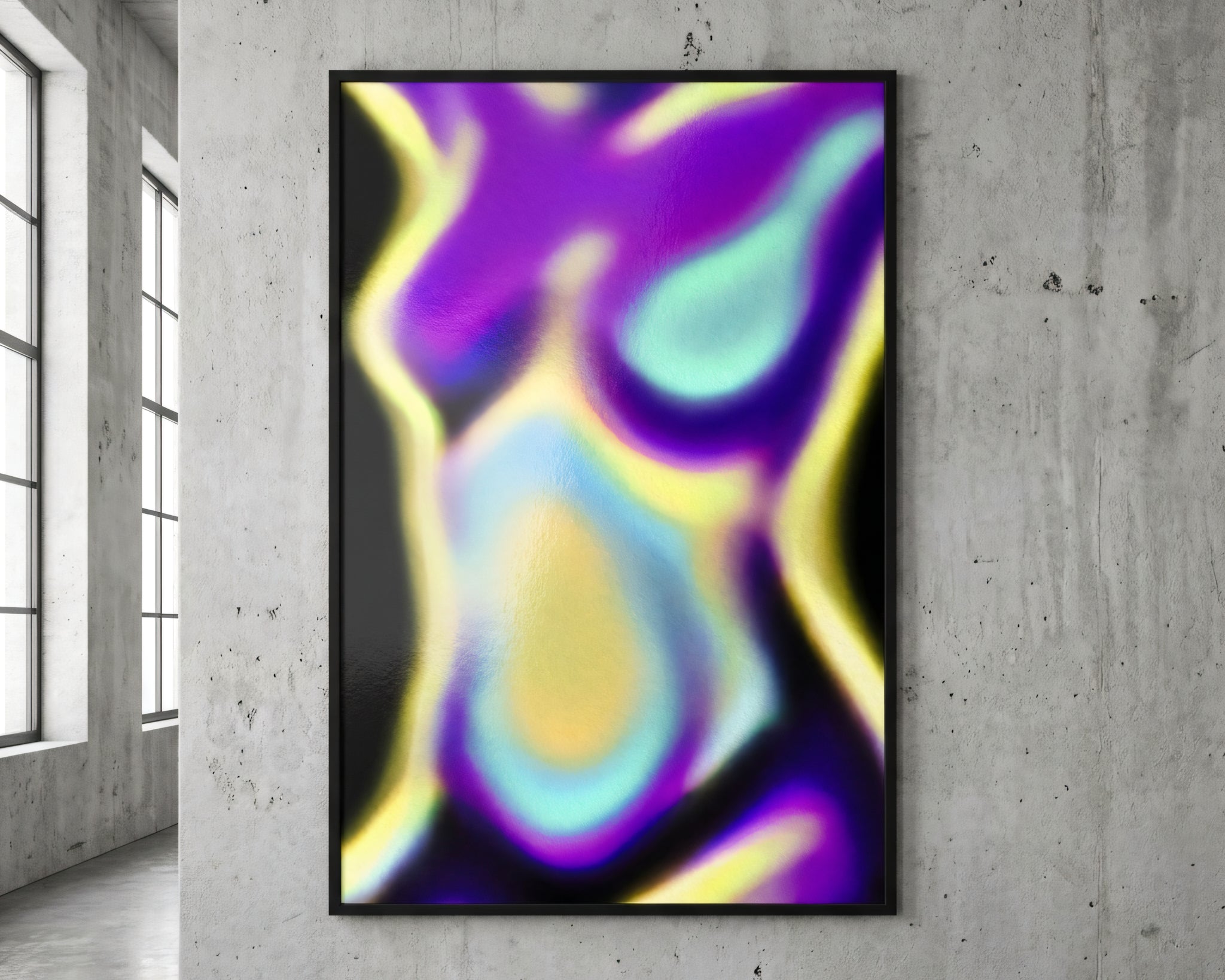 AURA | Neon Abstract Female Body | Luxury Wall Art Print