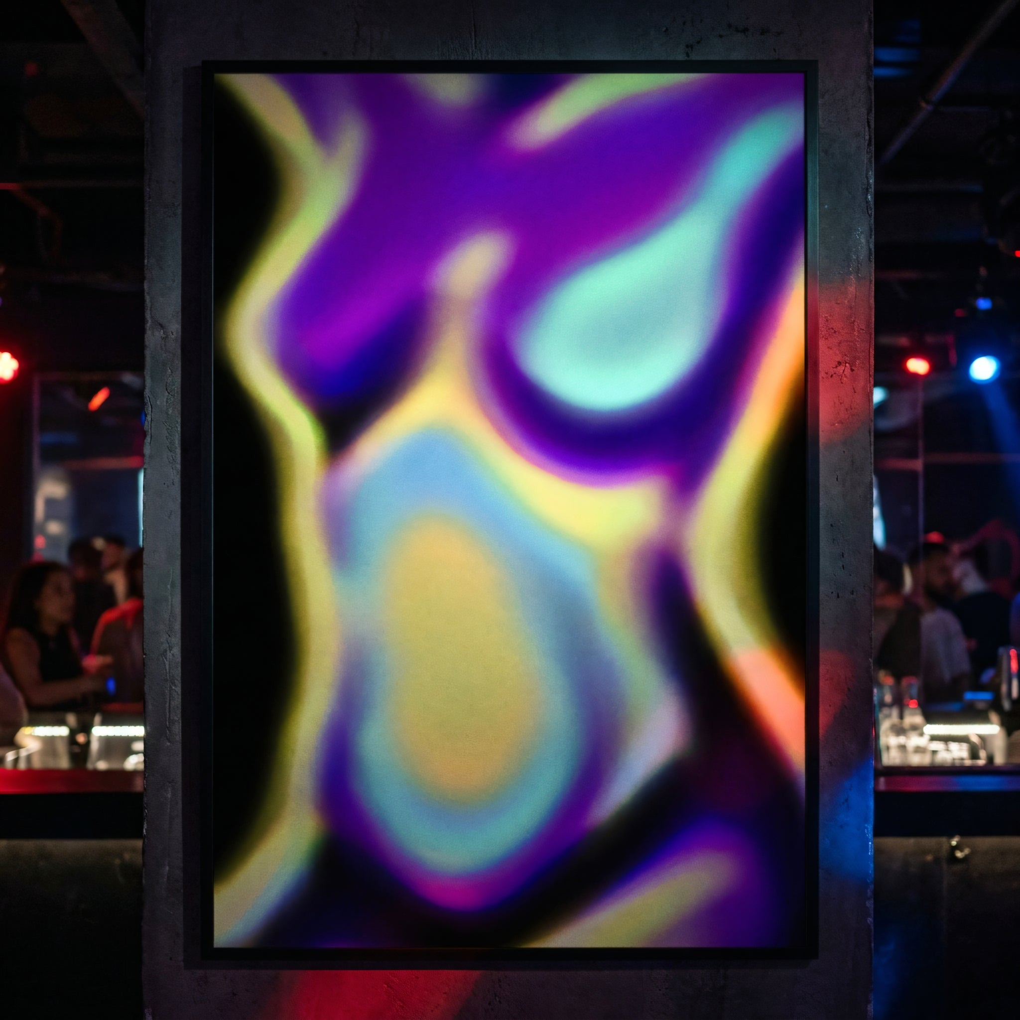 AURA | Neon Abstract Female Body | Luxury Wall Art Print