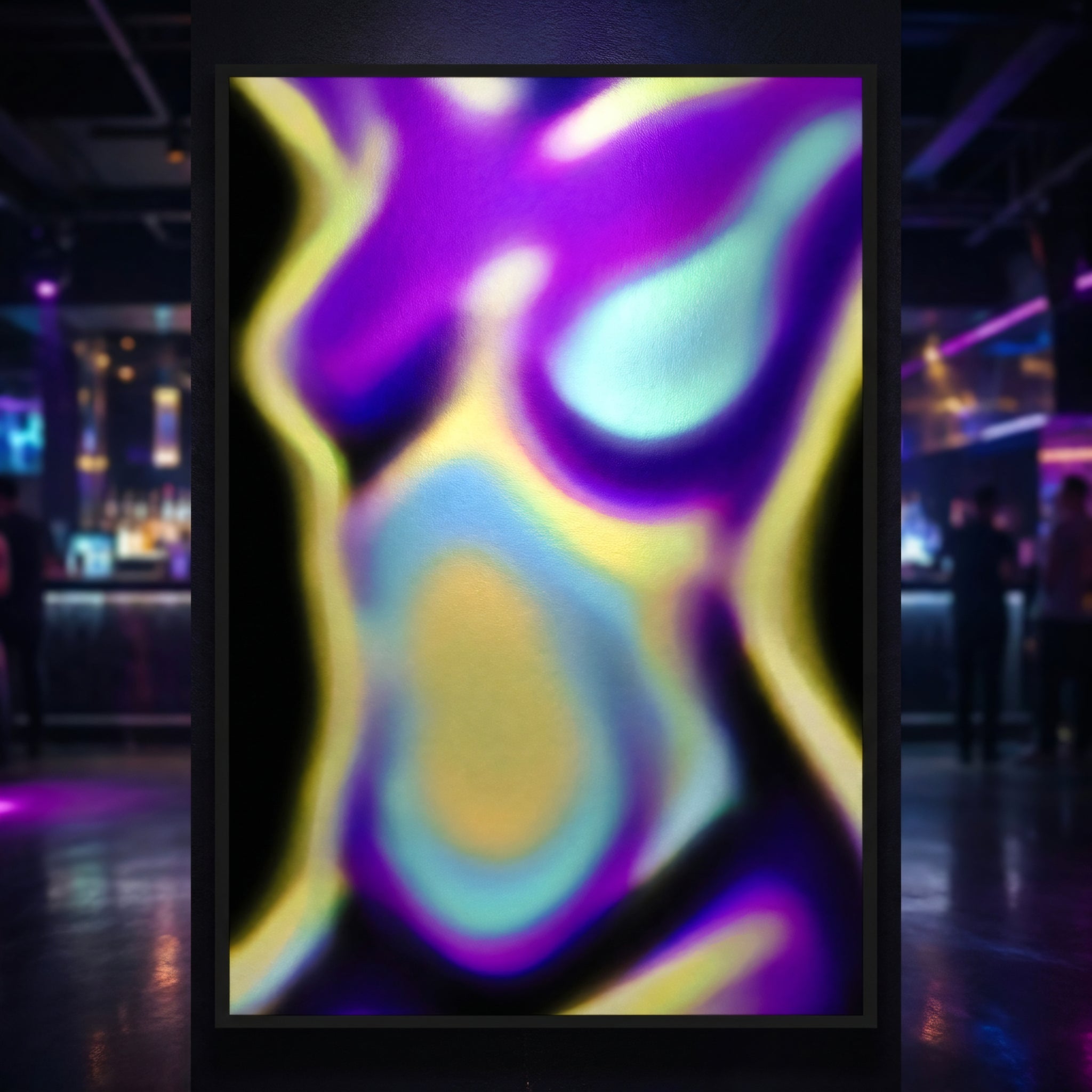 AURA | Neon Abstract Female Body | Luxury Wall Art Print
