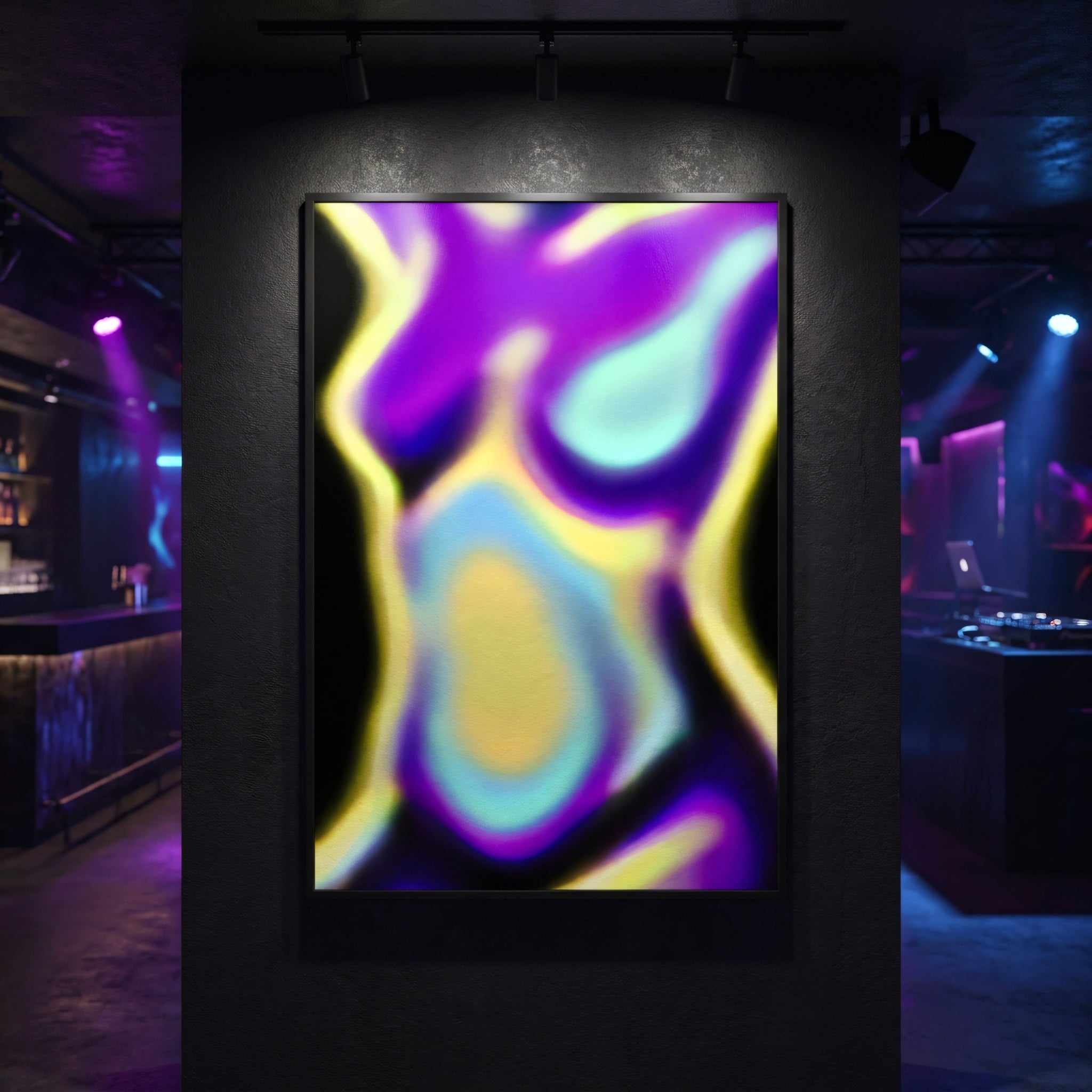 AURA | Neon Abstract Female Body | Luxury Wall Art Print