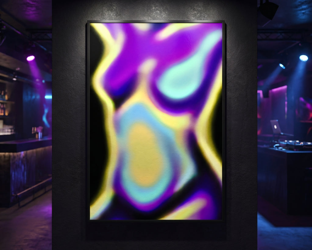 AURA | Neon Abstract Female Body | Luxury Wall Art Print