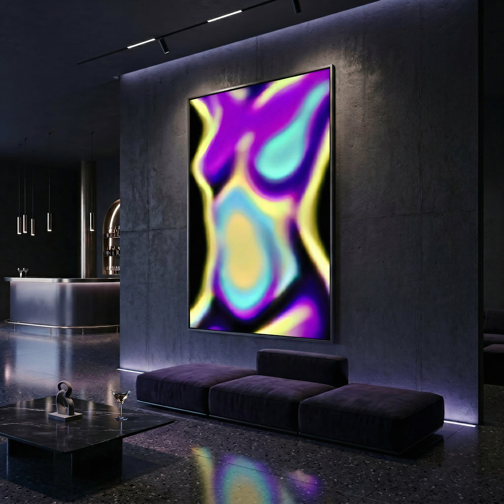 AURA | Abstract Female Neon Figure | 8K - 32K Prints