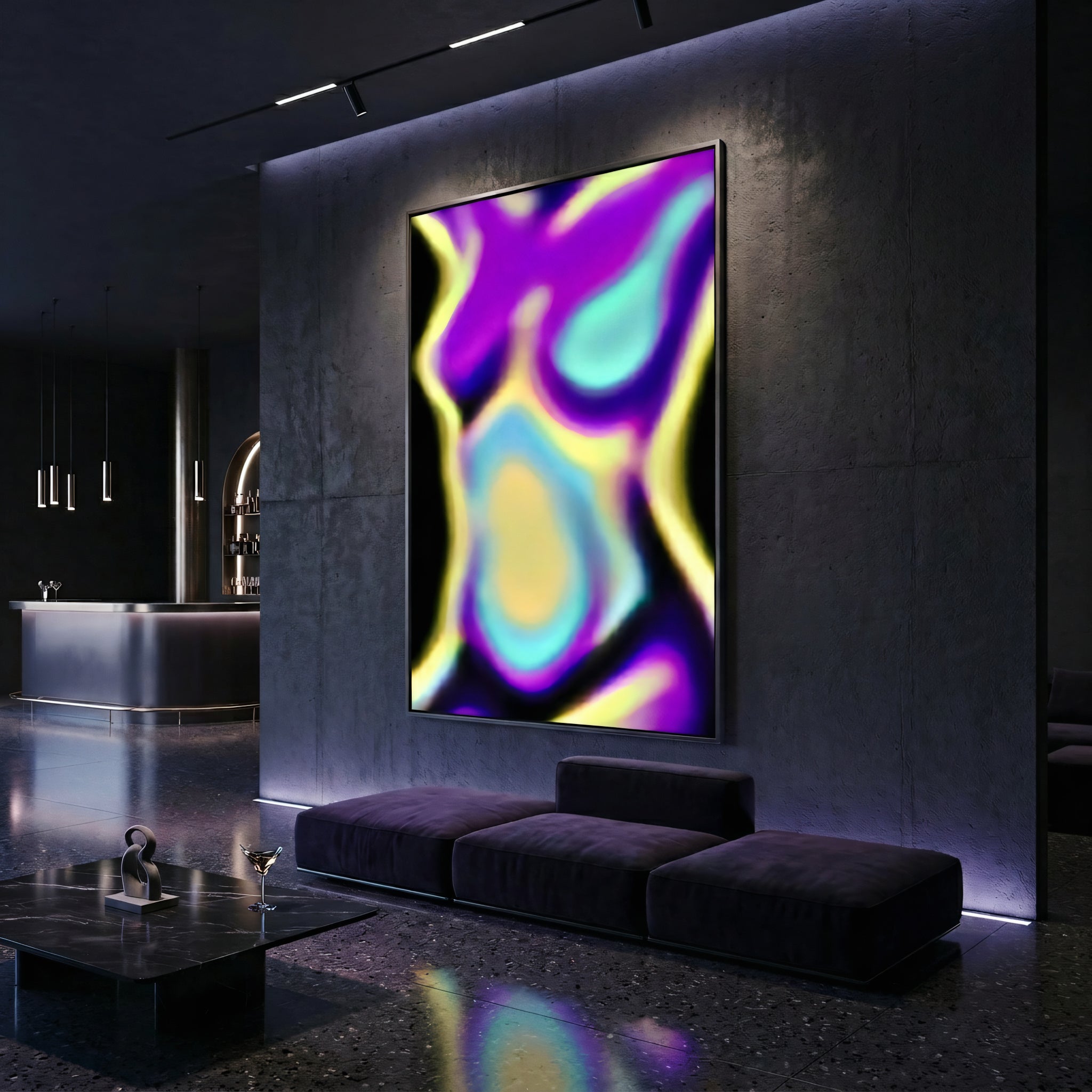 AURA | Abstract Female Neon Figure | 8K - 32K Prints