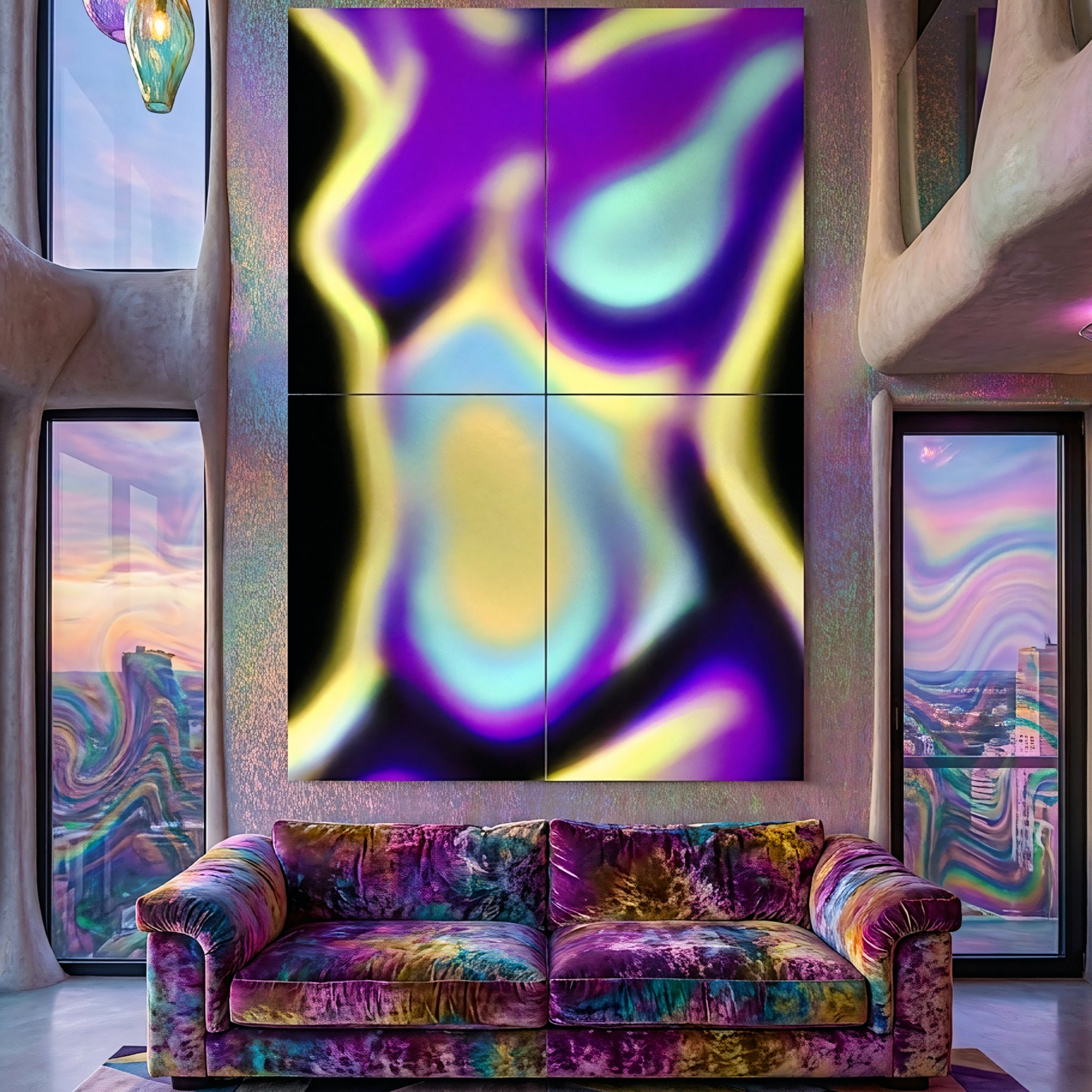 AURA | Abstract Neon Female Body | Multi-Print Luxury Wall Art