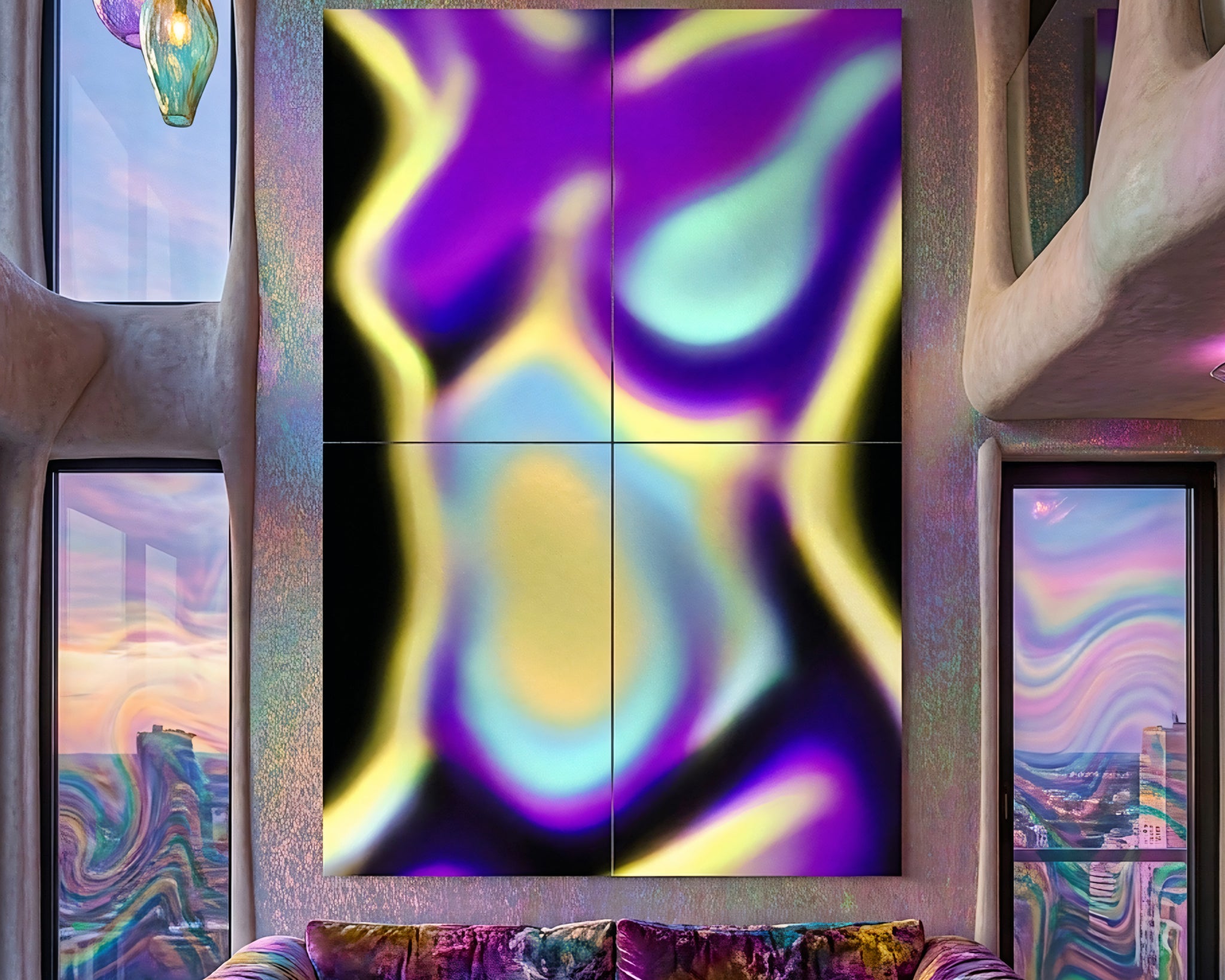 AURA | Abstract Neon Female Body | Multi-Print Luxury Wall Art