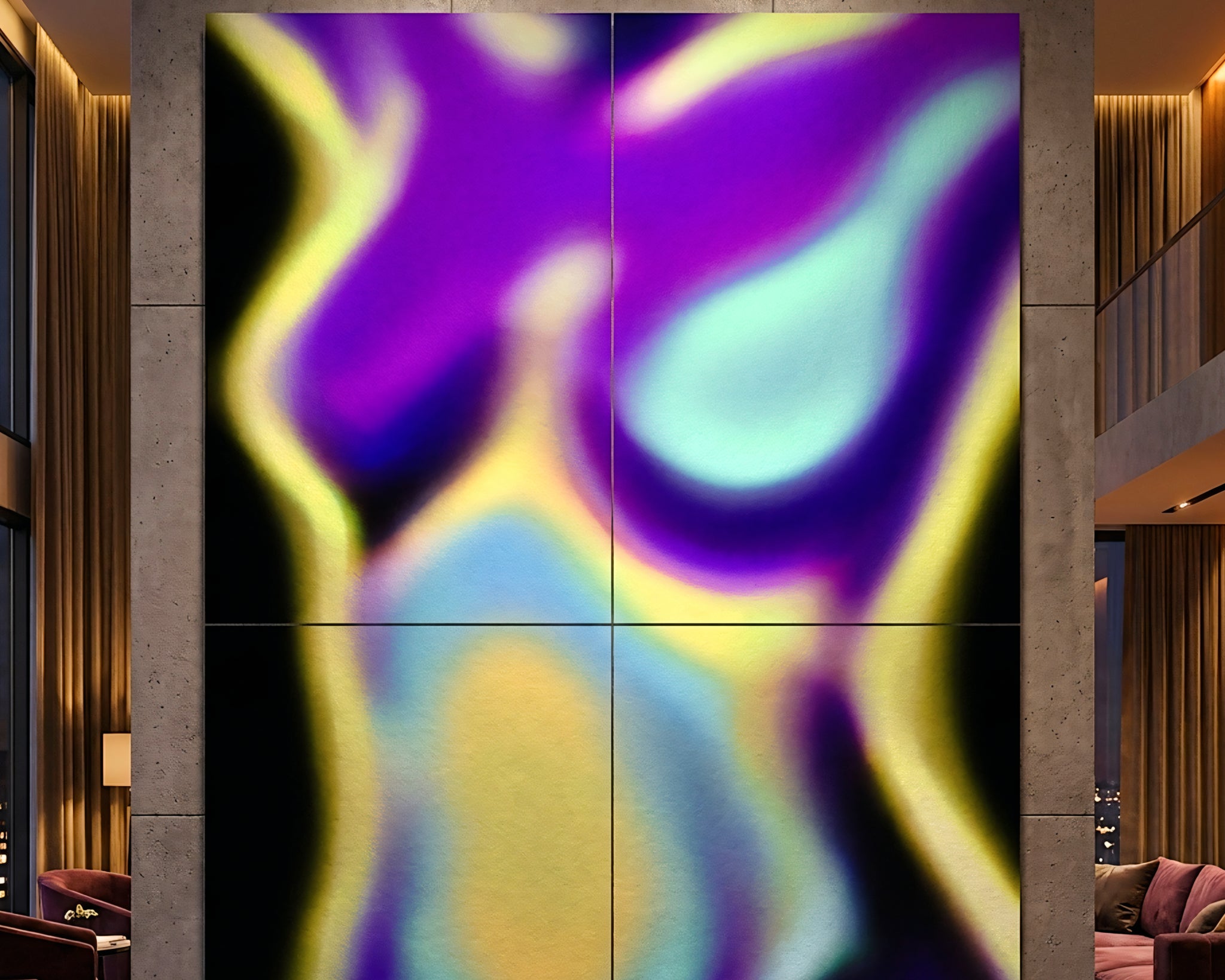 AURA | Abstract Neon Female Body | Multi-Print Luxury Wall Art