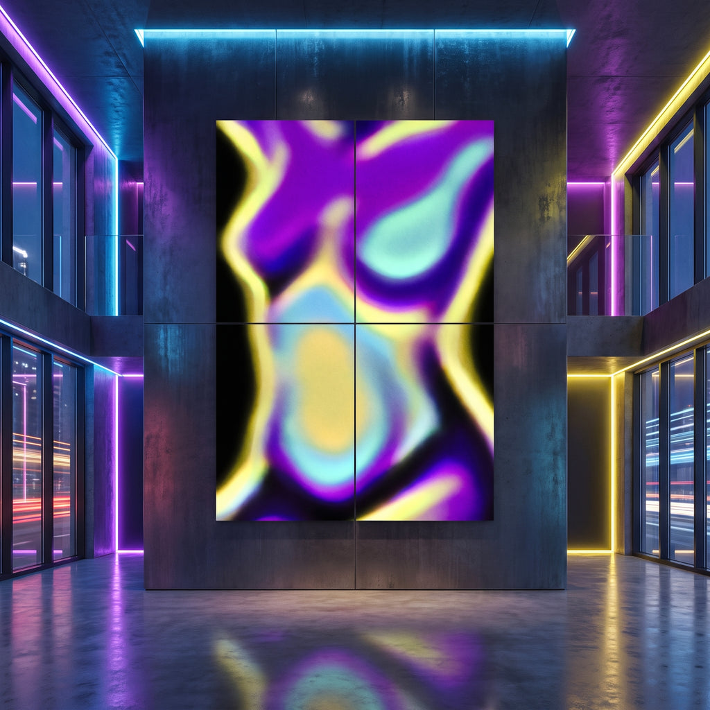 AURA | Abstract Neon Female Body | Multi-Print Luxury Wall Art