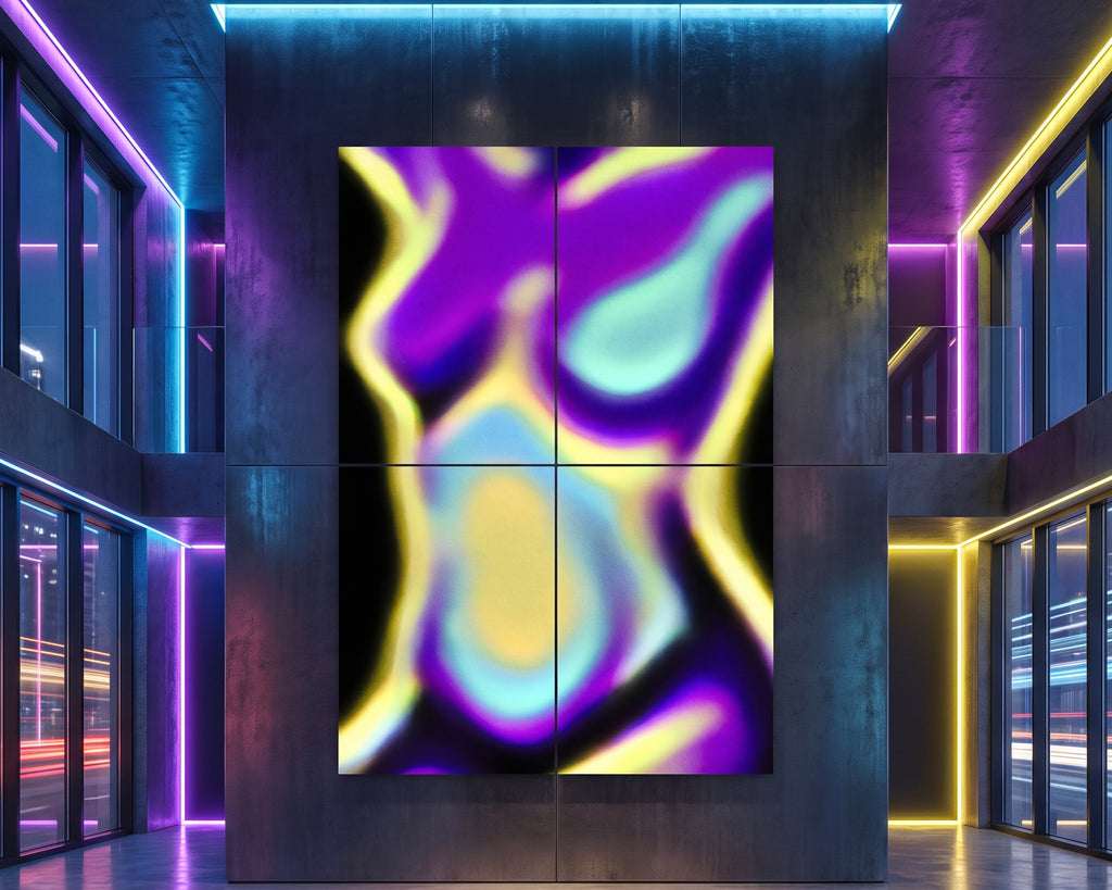 AURA | Abstract Neon Female Body | Multi-Print Luxury Wall Art