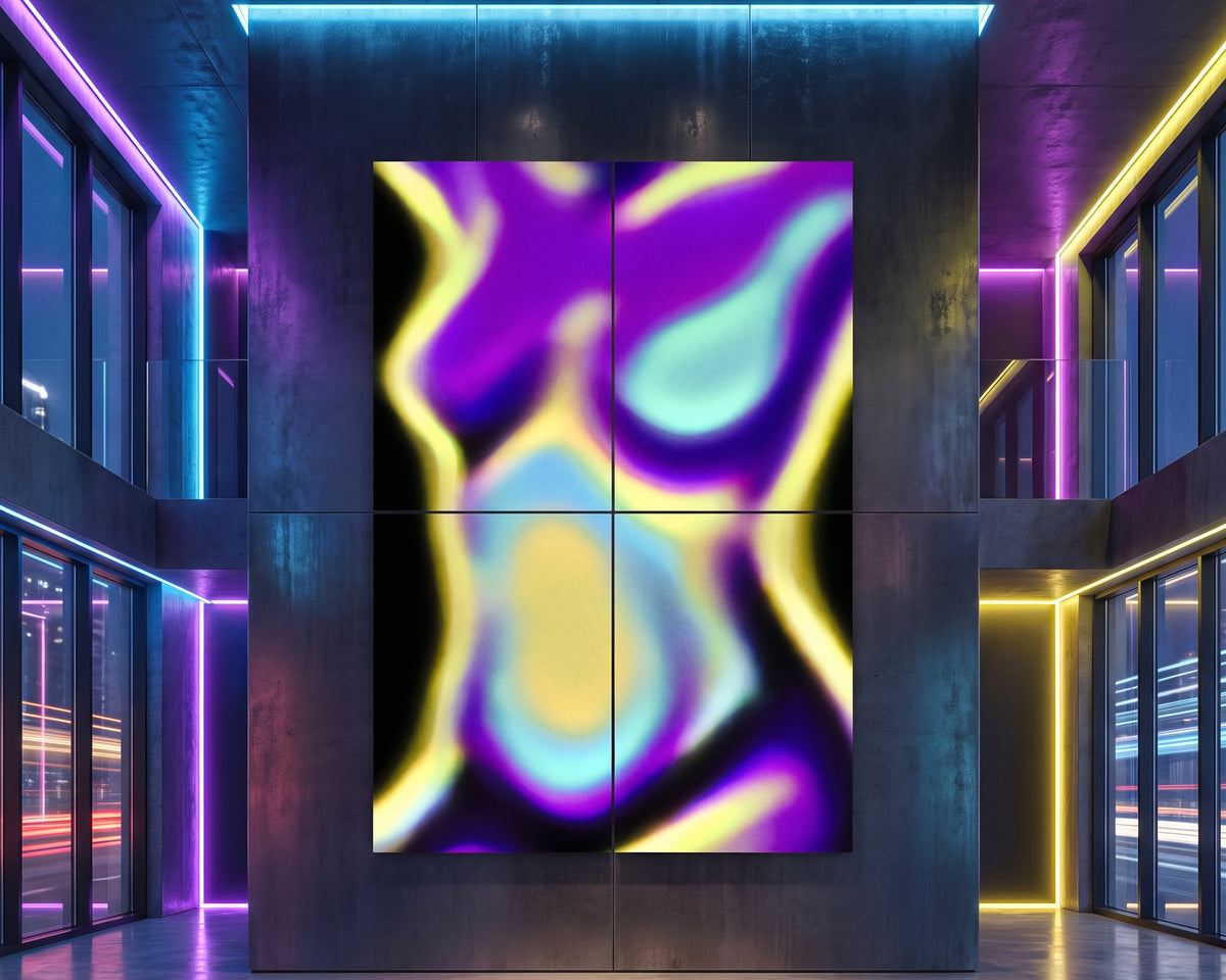 AURA | Abstract Neon Female Body | Multi-Print Luxury Wall Art