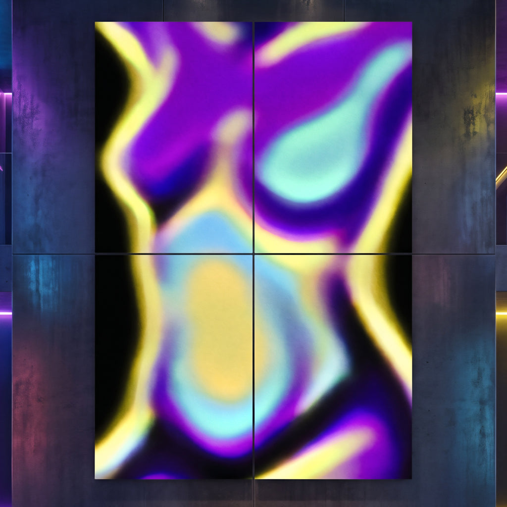 AURA | Abstract Neon Female Body | Multi-Print Luxury Wall Art