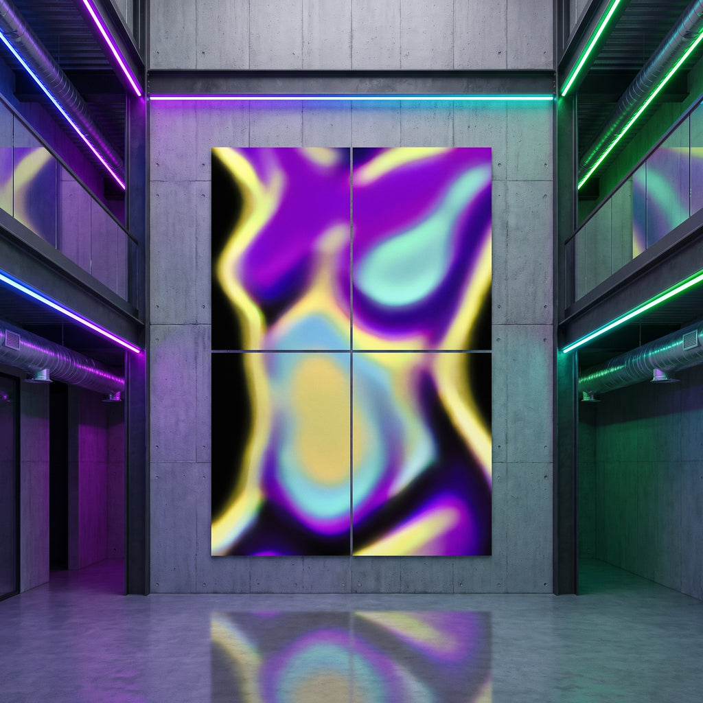 AURA | Abstract Neon Female Body | Multi-Print Luxury Wall Art