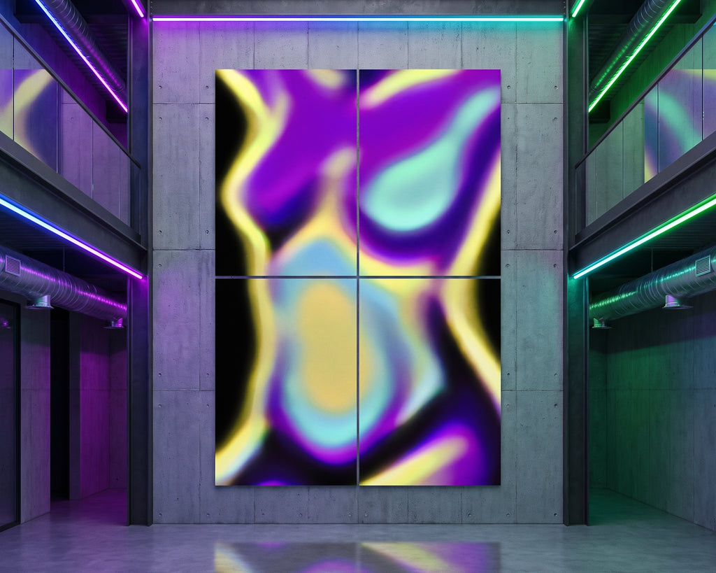 AURA | Abstract Neon Female Body | Multi-Print Luxury Wall Art