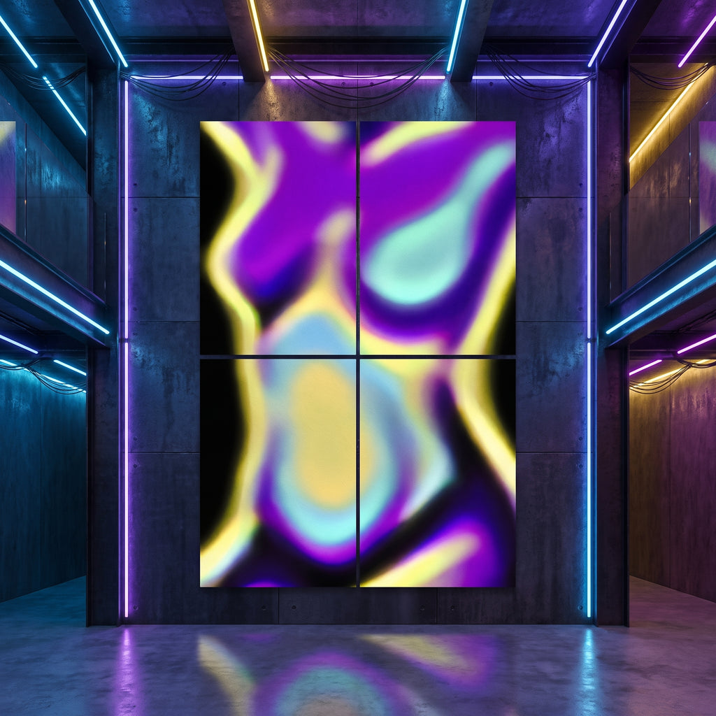 AURA | Abstract Neon Female Body | Multi-Print Luxury Wall Art