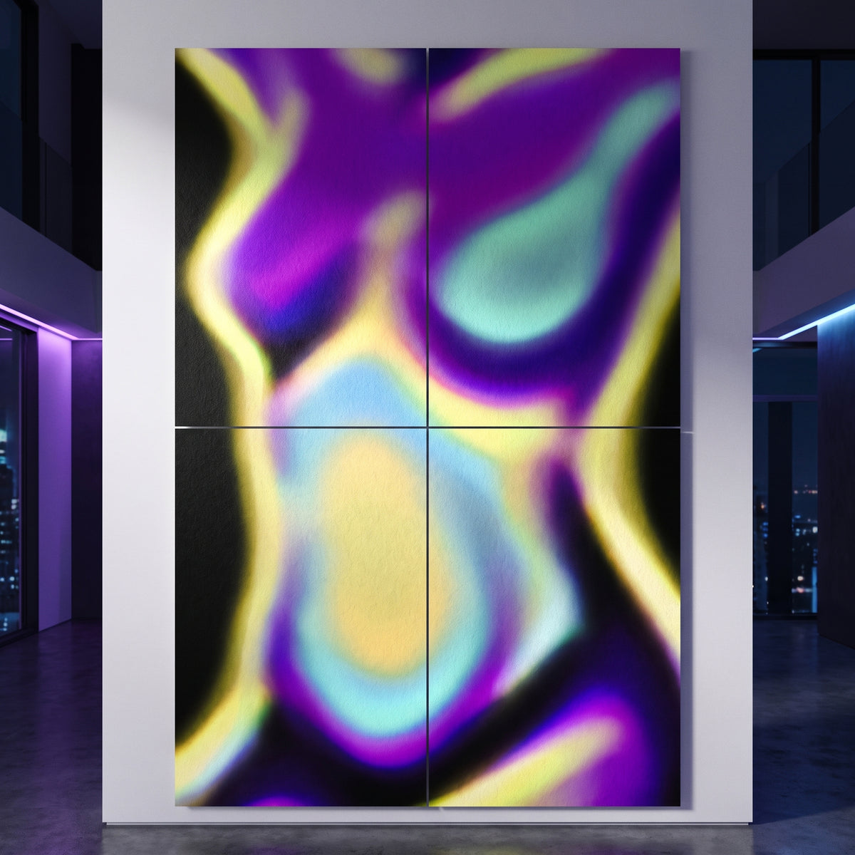 AURA | Abstract Neon Female Body | Multi-Print Luxury Wall Art