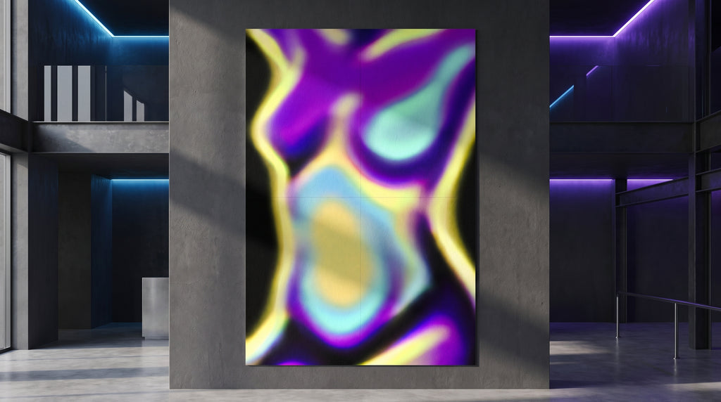 AURA | Abstract Neon Female Body | Multi-Print Luxury Wall Art