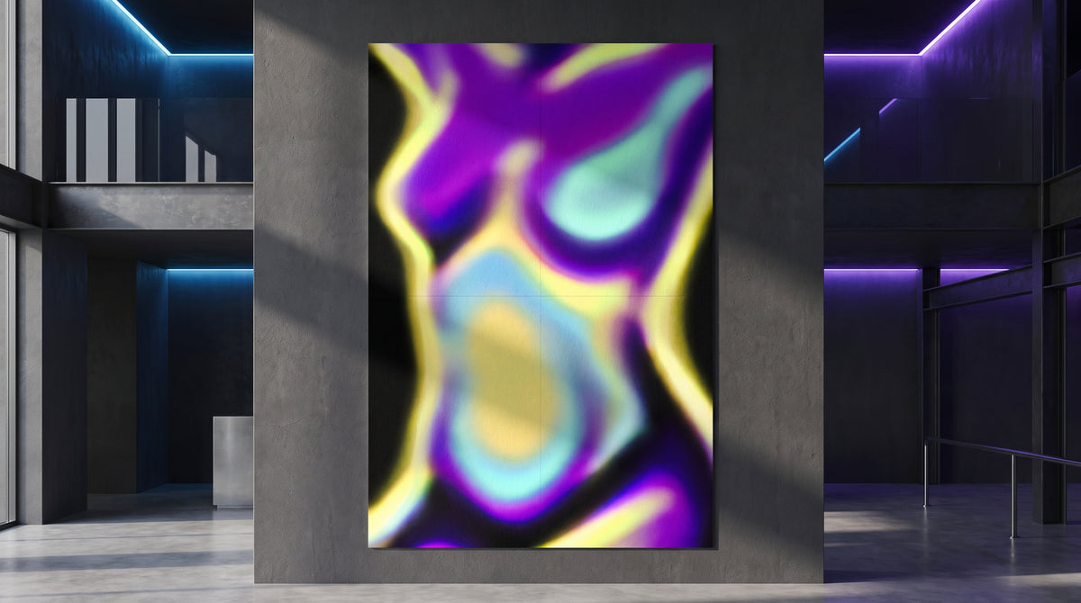 AURA | Abstract Neon Female Body | Multi-Print Luxury Wall Art