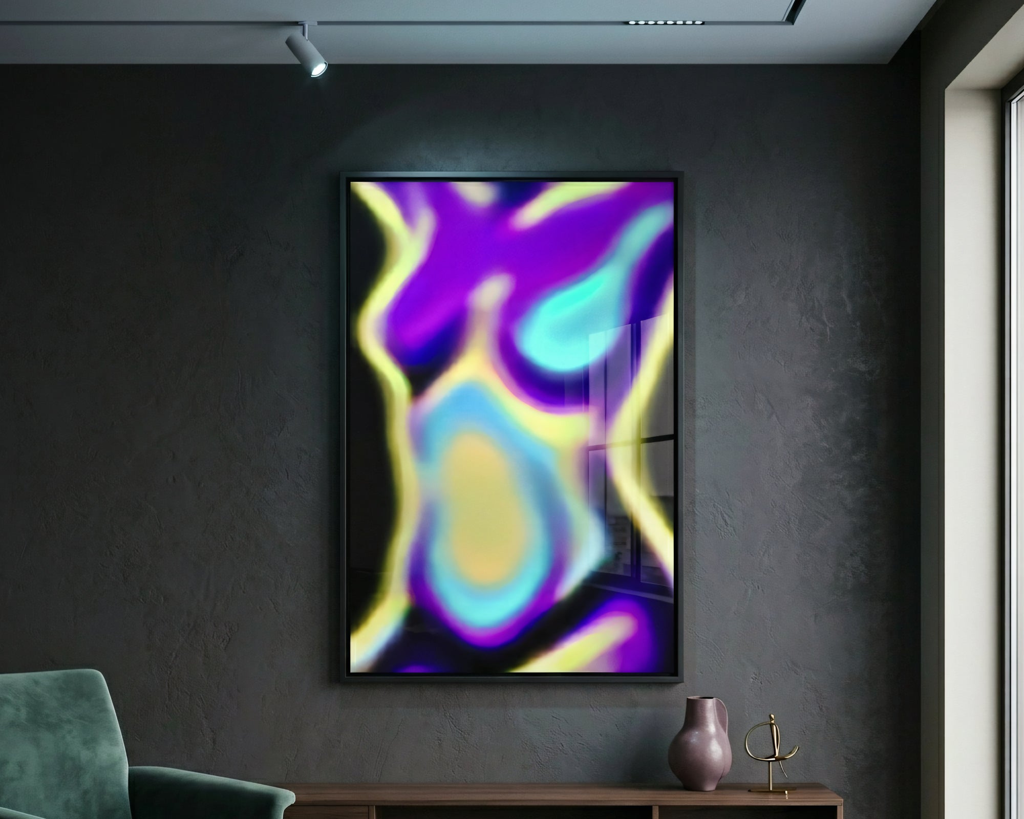 AURA | Abstract Female Neon Figure | 8K - 32K Prints