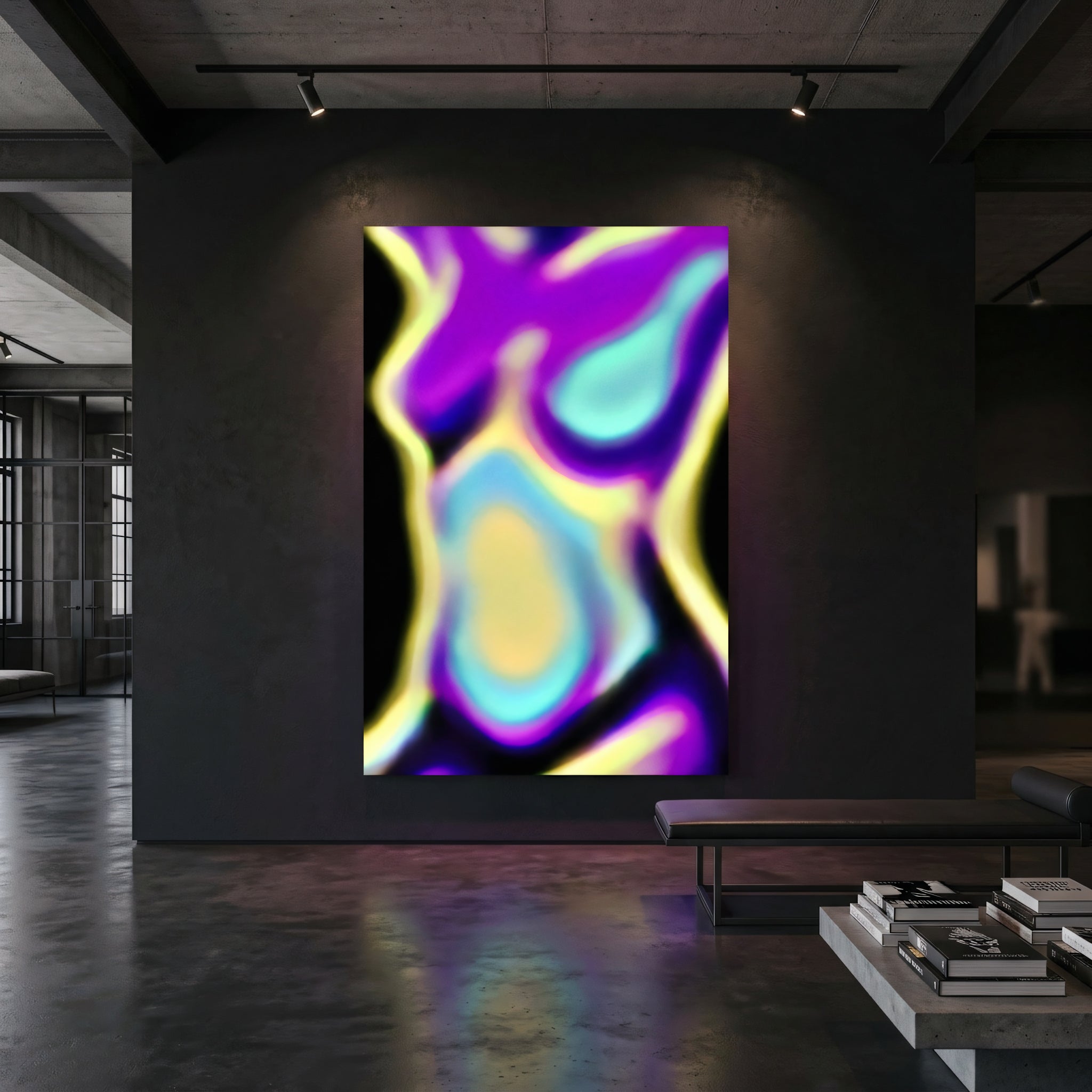 AURA | Abstract Female Neon Figure | 8K - 32K Prints