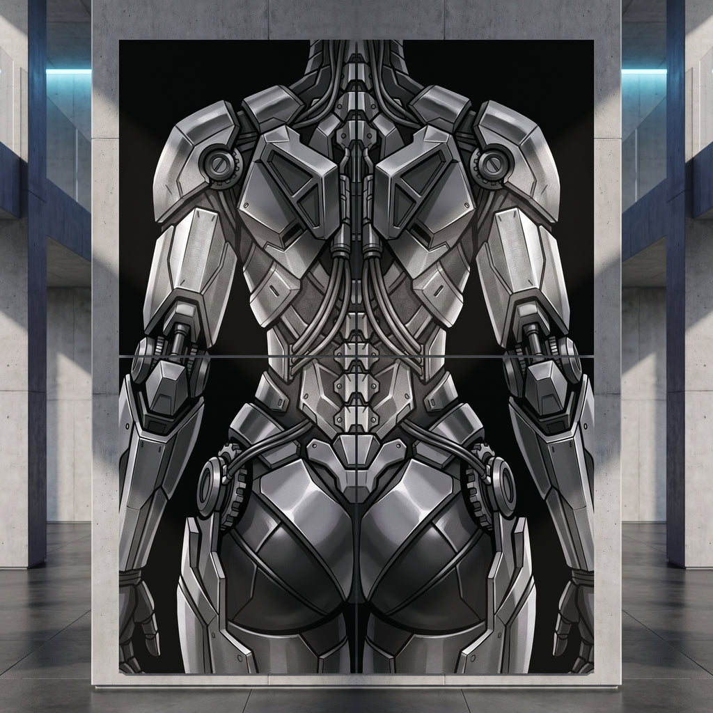 AURORA | Minimalist Cybernetic Female Sci-Fi Concept Art | Multi-Print Luxury Wall Art