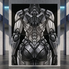 AURORA | Minimalist Cybernetic Female Sci-Fi Concept Art | Multi-Print Luxury Wall Art