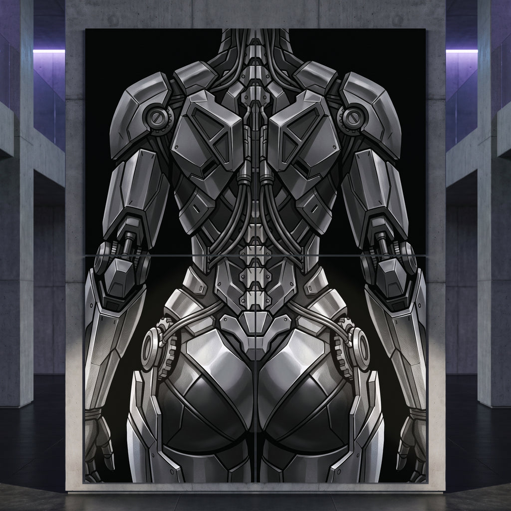 AURORA | Minimalist Cybernetic Female Sci-Fi Concept Art | Multi-Print Luxury Wall Art