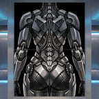 AURORA | Minimalist Cybernetic Female Sci-Fi Concept Art | Multi-Print Luxury Wall Art